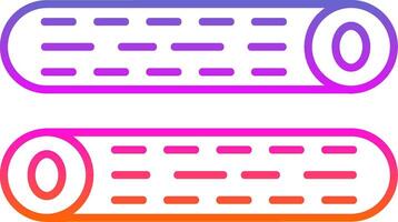 Wood Log Line Gradient Icon vector