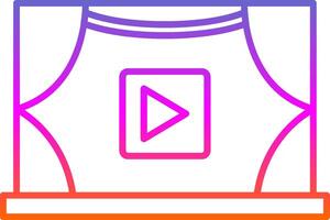 Theater Line Gradient Icon vector