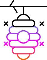 Beehive Line Gradient Icon vector