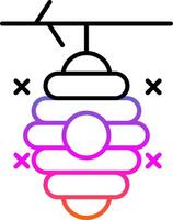 Beehive Line Gradient Icon vector