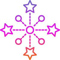 Fireworks Line Gradient Icon vector
