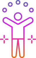 Juggling Ball Line Gradient Icon vector