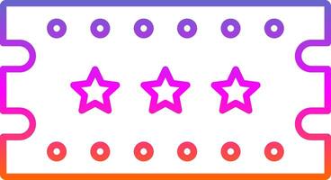 Circus Ticket Line Gradient Icon vector