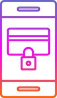 Secure Payment Line Gradient Icon vector