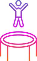 Trampoline Line Gradient Icon vector