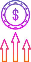 Income Line Gradient Icon vector