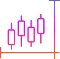 Stock Market Line Gradient Icon vector