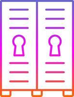 Lockers Line Gradient Icon vector