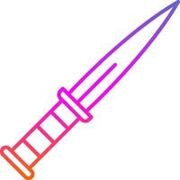 Dagger Line Gradient Icon vector