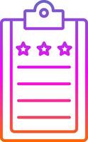 Evaluation Line Gradient Icon vector