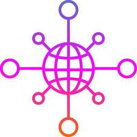 Networking Line Gradient Icon vector