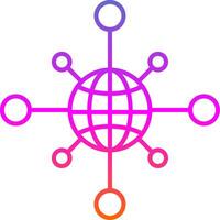 Networking Line Gradient Icon vector