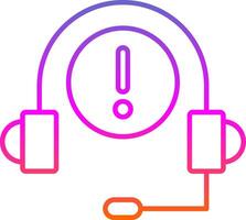 Help Line Gradient Icon vector