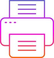 Fax Line Gradient Icon vector