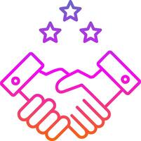 Partnership Handshake Line Gradient Icon vector