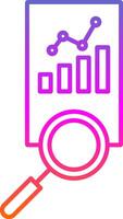 Market Analysis Line Gradient Icon vector