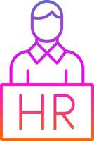 Human Resources Line Gradient Icon vector