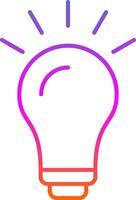 Bulb Line Gradient Icon vector