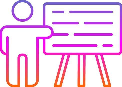 Explain Line Gradient Icon vector