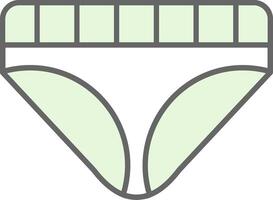 Underwear Green Light Fillay Icon vector