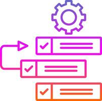 Backlog Line Gradient Icon vector