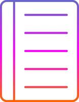 Notebook Line Gradient Icon vector