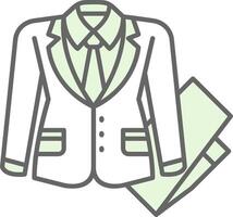 Business suit Green Light Fillay Icon vector