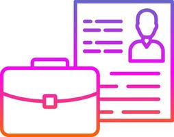Suitcase Line Gradient Icon vector