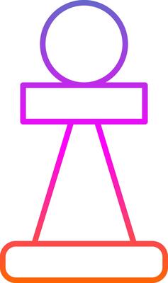 Pawn Line Gradient Icon