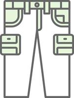 carga pantalones verde ligero relleno icono vector