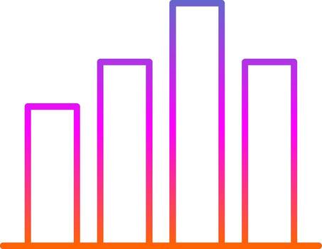 icono de gradiente de línea de gráfico vector