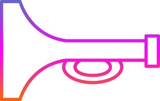 Horn Line Gradient Icon vector