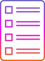 Task List Line Gradient Icon vector