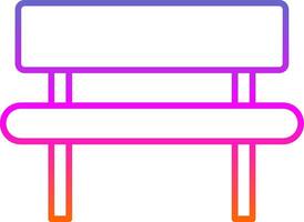 Bench Line Gradient Icon vector