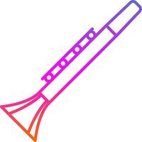 clarinete línea degradado icono vector