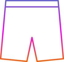 Shorts Line Gradient Icon vector