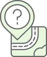 Question Green Light Fillay Icon vector