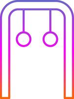 Gymnastic Rings Line Gradient Icon vector