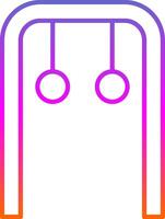 Gymnastic Rings Line Gradient Icon vector