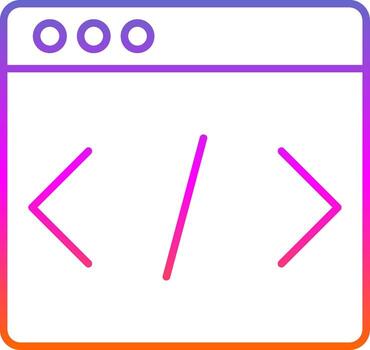 Development Line Gradient Icon vector