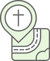 Church Green Light Fillay Icon vector