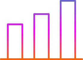 Graph Line Gradient Icon vector