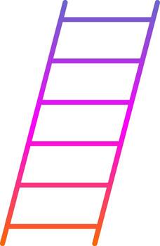 Ladder Line Gradient Icon vector