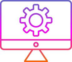 System Line Gradient Icon vector