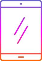Mobile Line Gradient Icon vector