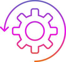 Automate Line Gradient Icon vector