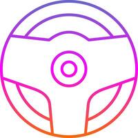 Steering Wheel Line Gradient Icon vector