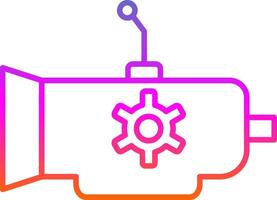 Gearbox Line Gradient Icon vector