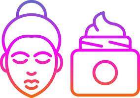 Skin Care Line Gradient Icon vector