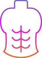 Abs Line Gradient Icon vector